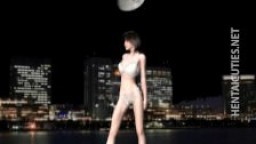 3D animation jolie fille pose en lingerie
